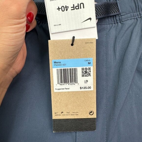 Nike ACG Repel Hiking Trail Pants Blue Size Medium M Straight Leg FN2450-437 New - Picture 6 of 16